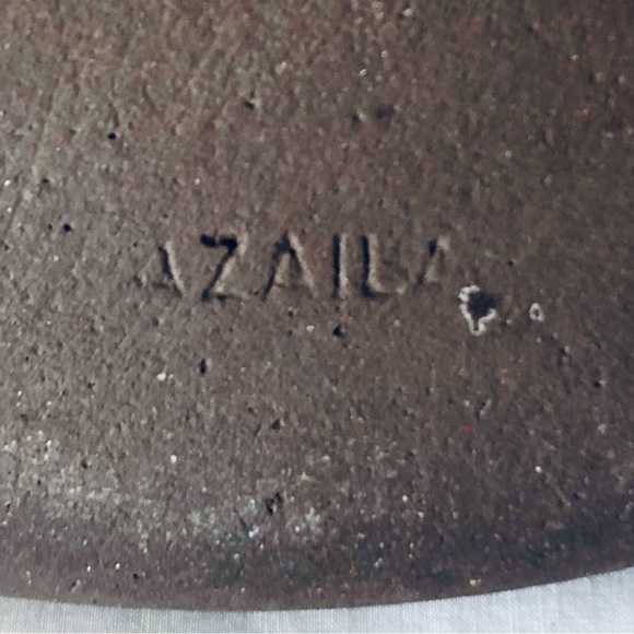 Vintage Pottery Enamel Dish Spanish Ceramic Azaila Spain Bowl Pomegranate Tree - Picture 4 of 5